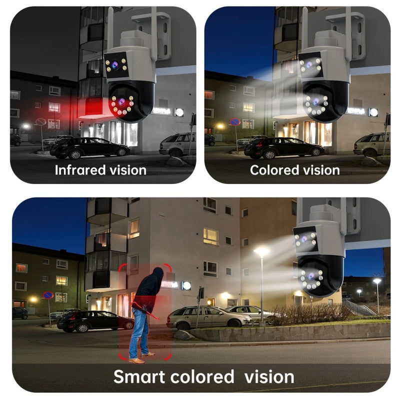 Câmara de Vigilância Exterior Jortan com Visão Nocturna a Cores