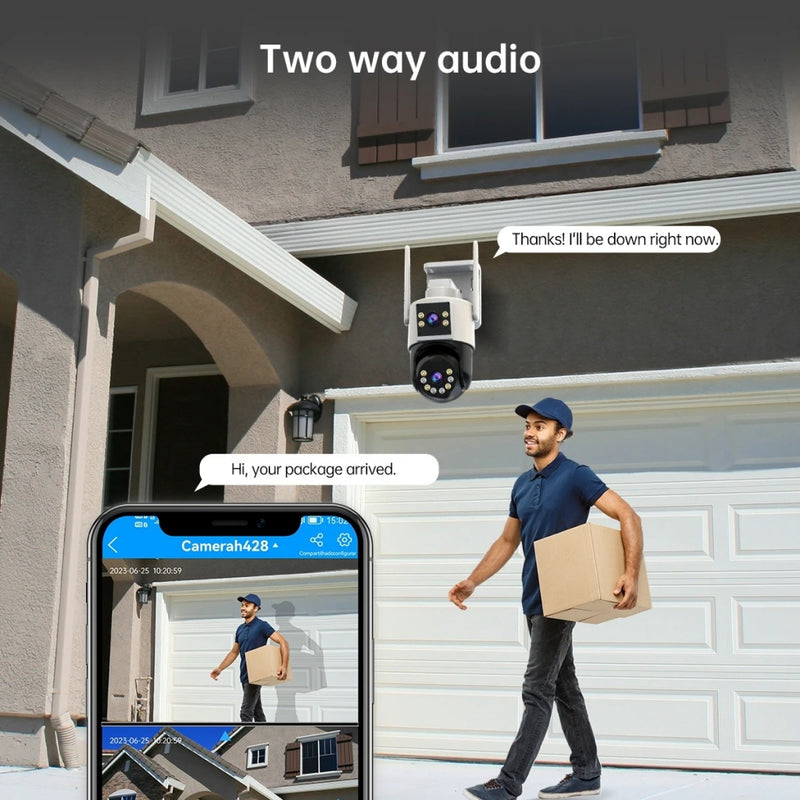 Câmara de Vigilância Exterior Jortan com Visão Nocturna a Cores