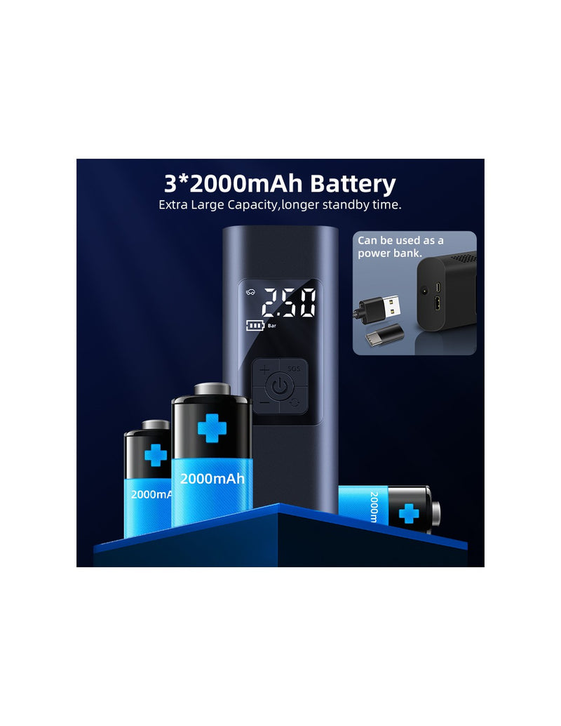 Compressor de Ar Portátil Digital para Pneus