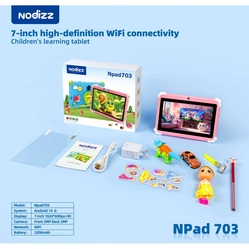 Tablet Infantil NPad 703 com 4GB RAM e 128GB de Armazenamento